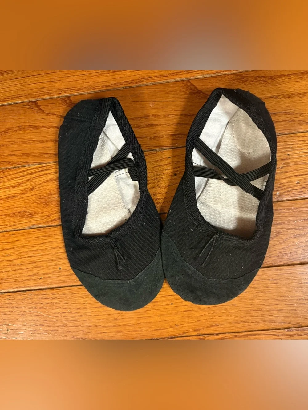 Black Canvas Ballet Slippers